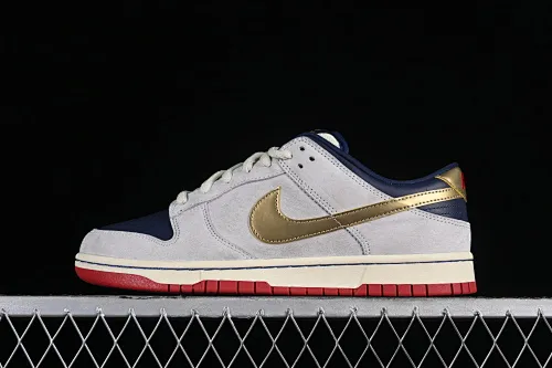 All Categories Nk SB Dunk Series Nk SB Dunk Low Low-top sneakers Foreign trade version Nk Dunk Low Rro "Old Spice" White, blue and gold SB low-top sports and leisure sneakers 304292-272